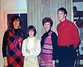 Family photograph taken in Los Angeles, California, 1968. The man is wearing a medallion necklace.