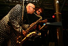 LPD vocalist Edward Ka-Spel on the piano and Niels van Hoorn at an 14 October 2007 show at the Stubnitz boat in Amsterdam