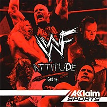 Cover art for the PlayStation version of WWF Attitude