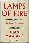 The cover for Juan Mascaró's Lamps of Fire.