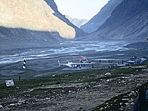 Helicopter service up to panjtarni on route to Amarnath Cave