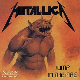 Обложка сингла Metallica «Jump In The Fire» (1984)