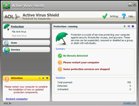 Скриншот программы ActiveVirusShield