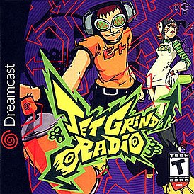 Североамериканская обложка игры Jet Grind Radio для приставки Dreamcast