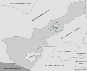 Парабельский район на карте