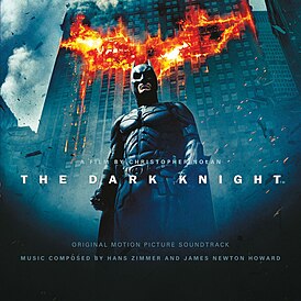 Обложка альбома Ханса Циммера и Джеймса Ньютона Ховарда «The Dark Knight (Original Motion Picture Soundtrack)» ()