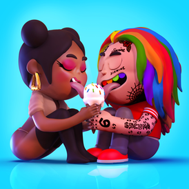 Обложка сингла 6ix9ine при участии Ники Минаж и Murda Beatz «Fefe» (2018)