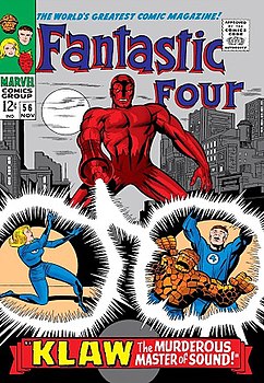 Кло на обложке Fantastic Four #56 (ноябрь, 1966) Художник — Джек Кирби