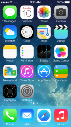 Скриншот iOS 7