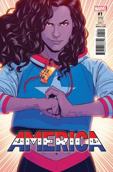 Вариант обложка комикса America #1 (май 2017 года) художник Джейми МакКелви[англ.].