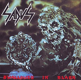 Обложка альбома Sadus «Swallowed in Black» (1990)