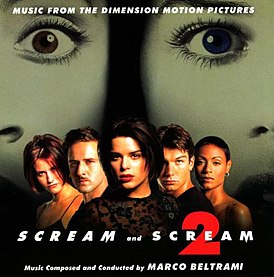 Обложка альбома Марко Белтрами «Scream and Scream 2 (Music from the Dimension Motion Pictures)» ()